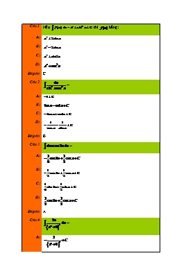 Bài tập Tích phân Lớp 12 - Phần 51